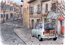 Renault 4 tekening Renault 4 tekening